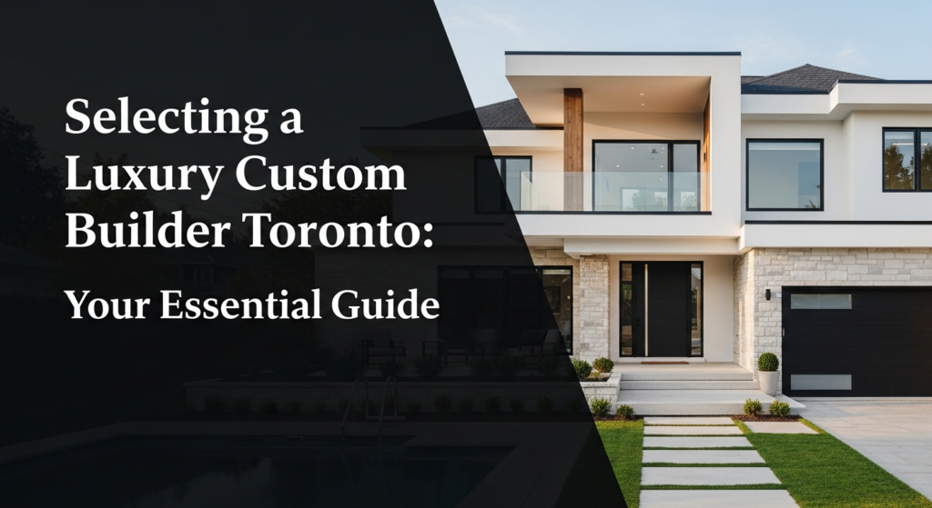 Selecting a Luxury Custom Home Builder Toronto: Your Essential Guide