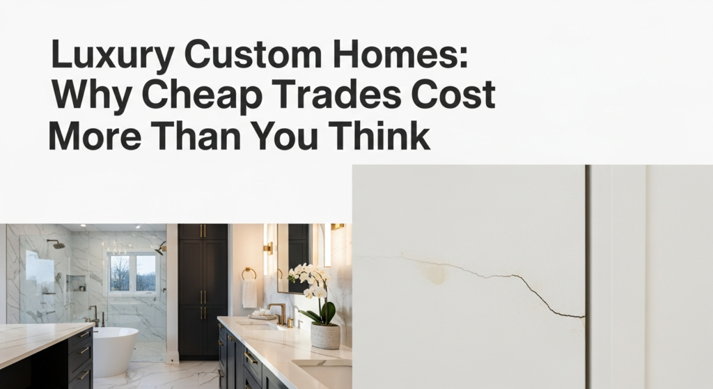 Luxury Custom Homes: Why Cheap Trades Cost More Than You Think