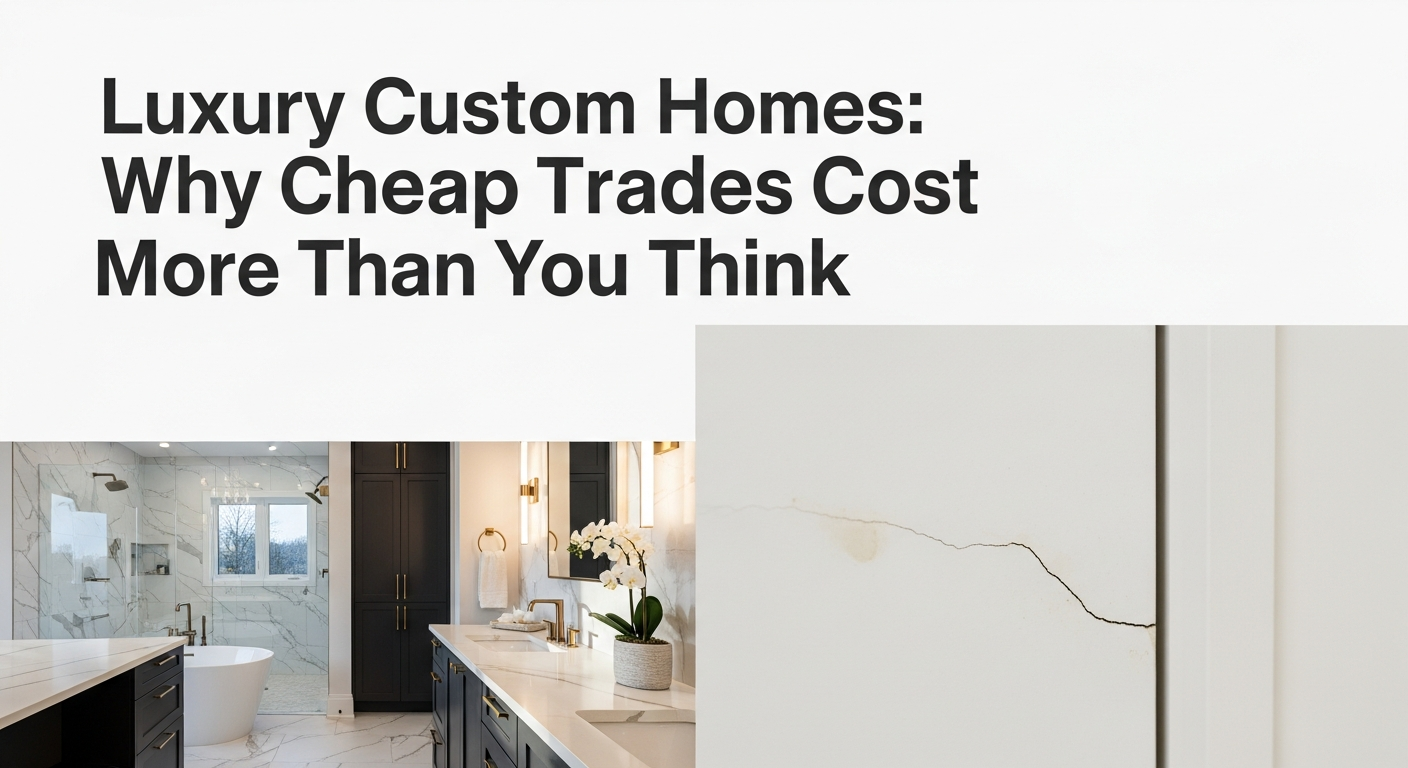 Luxury Custom Homes: Why Cheap Trades Cost More Than You Think
