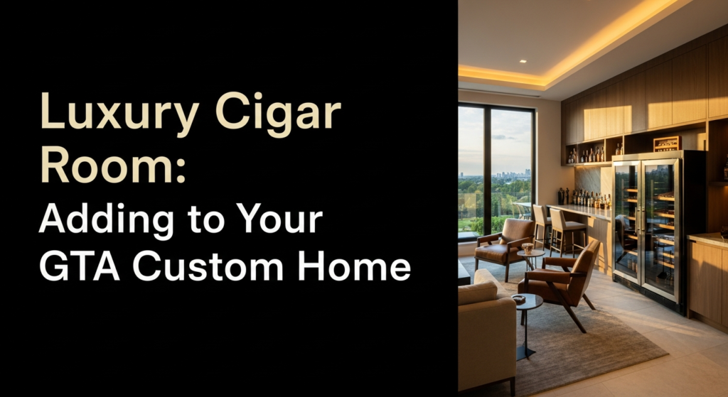 Luxury Cigar Room: Adding Value to Your GTA Custom Home