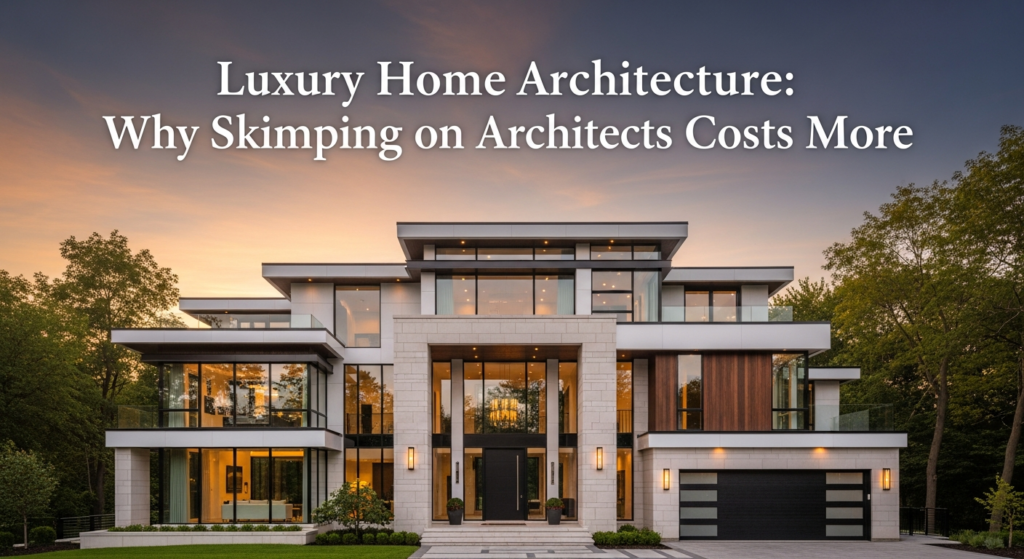 Luxury Home Architecture: Why Skimping on Architects Costs More