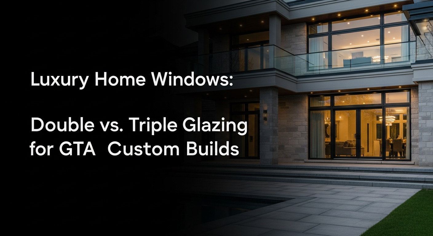 Luxury Home Windows: Double vs. Triple Glazing for GTA Custom Builds